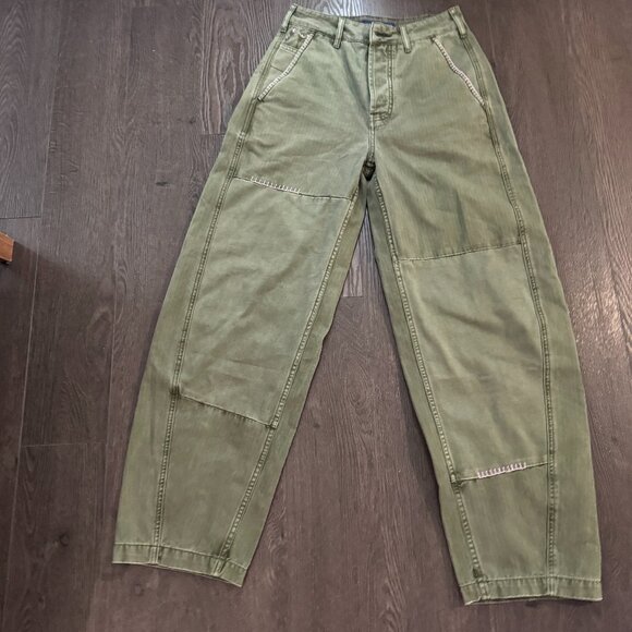 Scotch & Soda The Pip Utility Chino Military Green with flower embroidery 26/32 - Picture 3 of 15